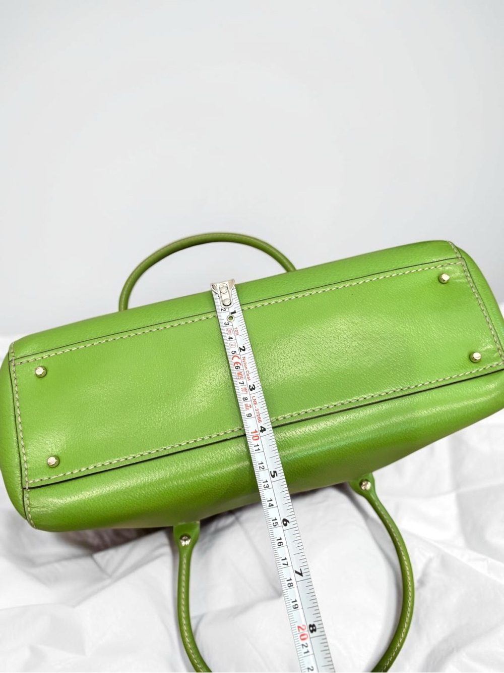Kate Spade Wellesley Quinn Vine Green Leather Satchel Tote Bag WKRU1428 Emerald - Picture 16 of 16